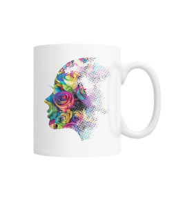 Roses Face White Coffee Mug