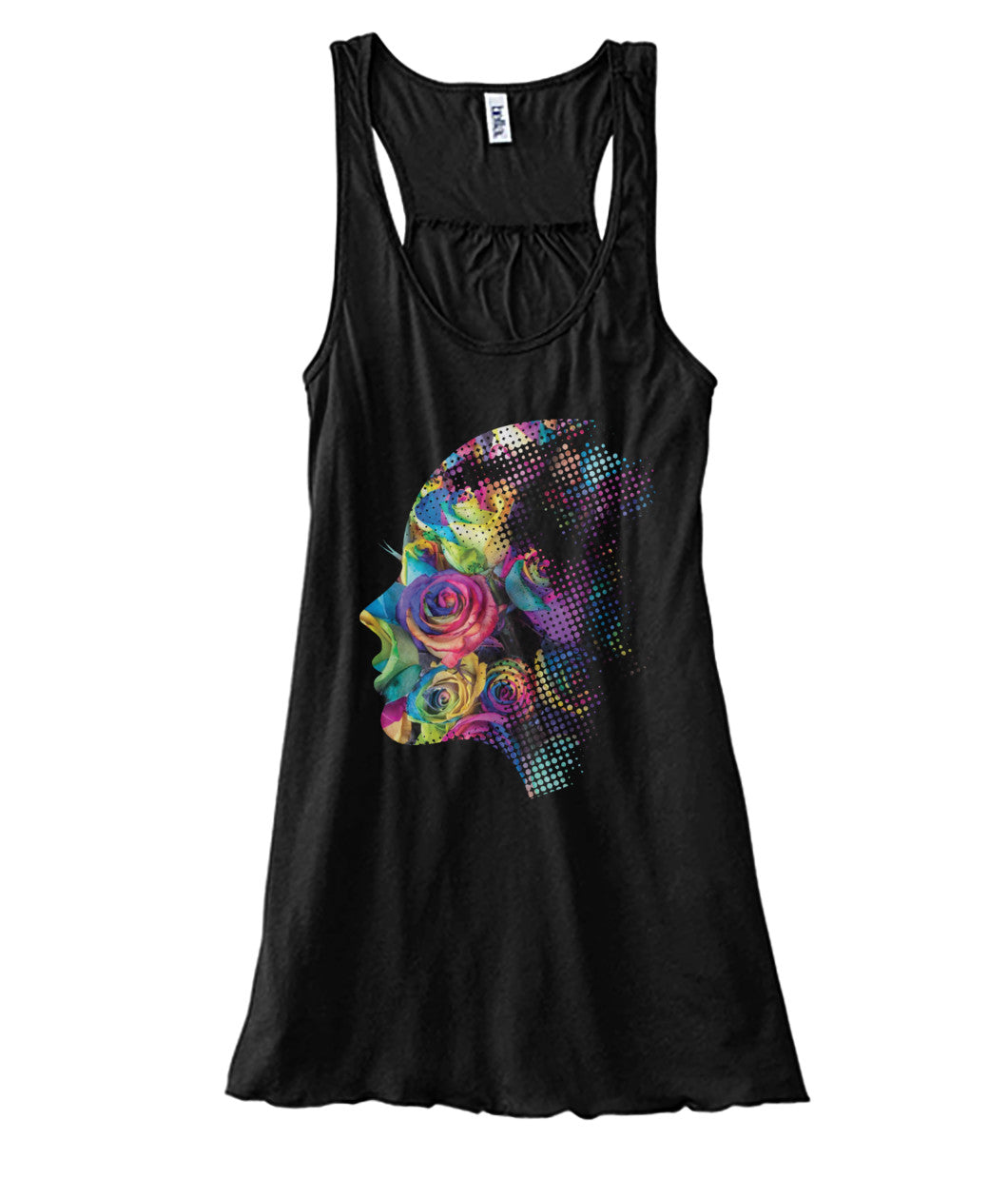 Rose Face Women's Flowy Tank Top