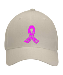 Love and Hope Cancer Ribbon Hat