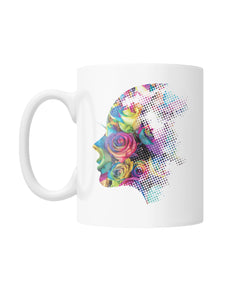 Roses Face White Coffee Mug