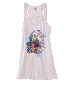 Rose Face Women's Flowy Tank Top