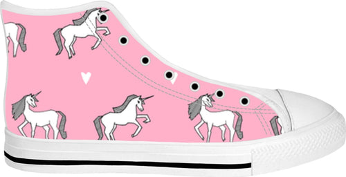 Unicorn Pink High Top Shoes