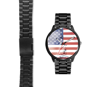 American Flag Statue of Liberty Wrist Watch