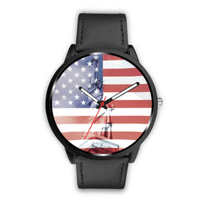 American Flag Statue of Liberty Wrist Watch