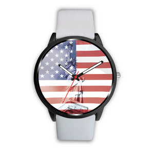 American Flag Statue of Liberty Wrist Watch