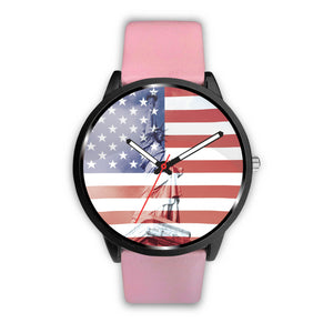 American Flag Statue of Liberty Wrist Watch