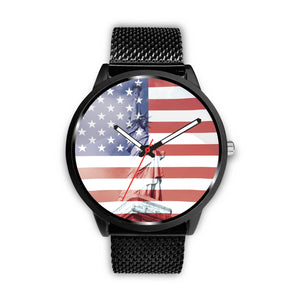 American Flag Statue of Liberty Wrist Watch