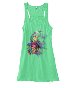 Rose Face Women's Flowy Tank Top