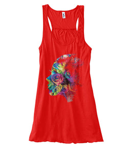 Rose Face Women's Flowy Tank Top