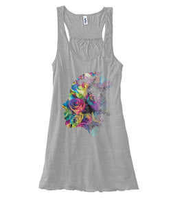 Rose Face Women's Flowy Tank Top