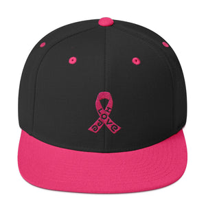 Cancer Ribbon Snapback Hat